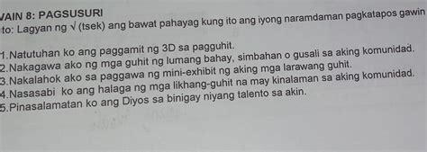 Lahyan Ng Tsek Ang Bawat Pahayag Kung Ito Ang Iyong Nararamdaman