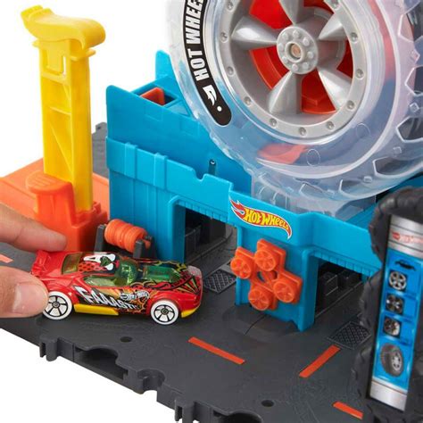 Conjunto E Pista Hot Wheels City Super Loja De Pneus Mattel