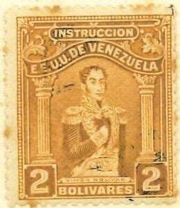 Stamp Sim N Bol Var Venezuela Instruccion Bolivar Series Of