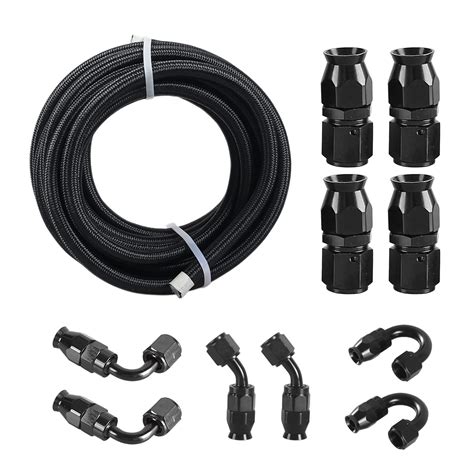 Snapklik An Ptfe E Hose Braided Fuel Line Fitting Kit