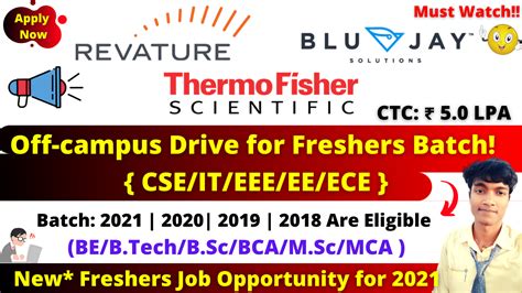 Revature Blujay Thermo Fisher Hiring Off Campus Drive