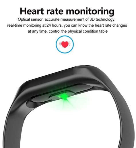 M Intelligence Bluetooth Health Wrist Smart Band Watch Monitor