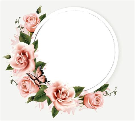 Images By Shely On Xv Años Rosa 1b8 Floral Border Design Floral Flower Frame