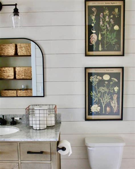 Greige Shiplap Farmhouse Bathroom Soul Lane