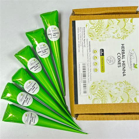 amazoncom hennaco herbal hair henna cones natural pure henna