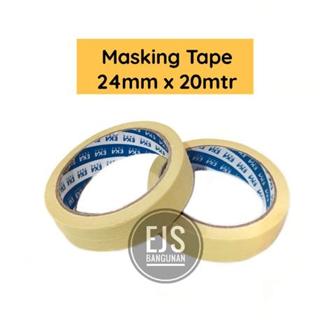 Jual Isolasi Kertas Masking Tape 1 Inch 24mm Lakban Kertas Shopee