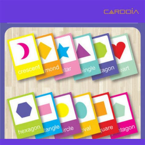 Editable Shapes Flashcards Shapes For Preschool 2d Shapes Flash Cards