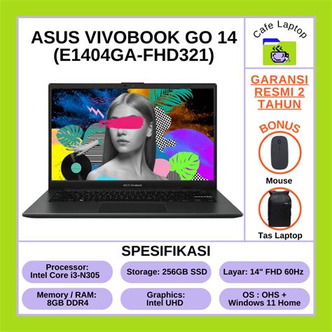 Jual Asus Vivobook Go 14 E1404ga Fhd321 Core I3 N3058gb 256gb Ssd14