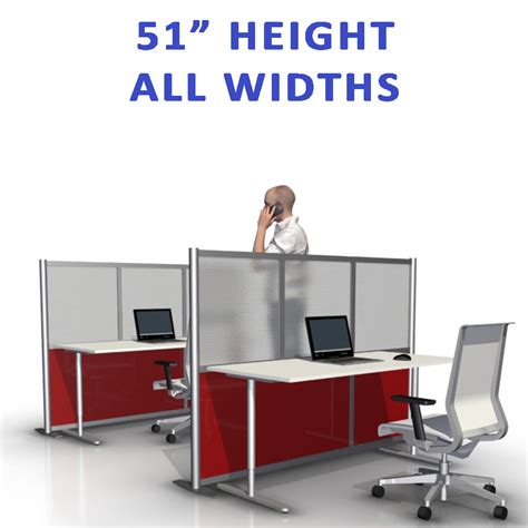 51" High Modern Office Partitions Collection of Modular Cubicle Panels – iDivide Modern Room ...