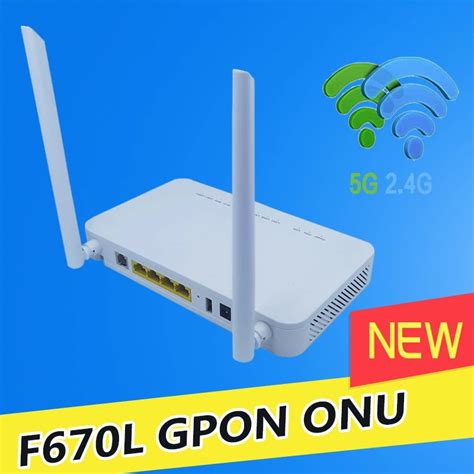 New Gpon ONU Ont Zxhn F670l 4ge 5g 2 4g Dual Band Onu Wifi Router F670