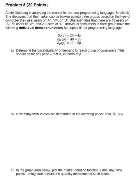 Solved Problem 5 20 Points Adele Goldberg Is Analyzing The