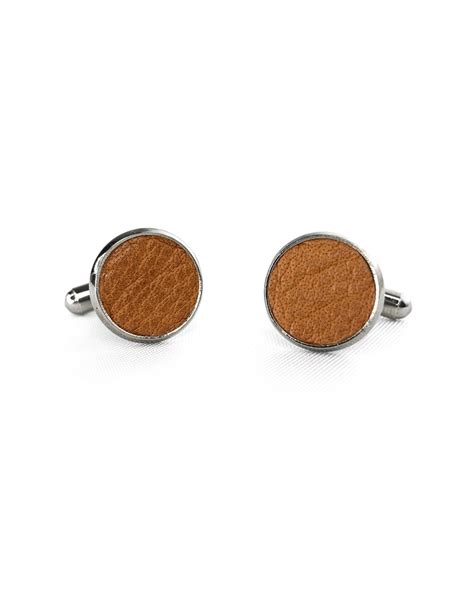 Boutons De Manchettes En Cuir Camel Espace Mariage Emc