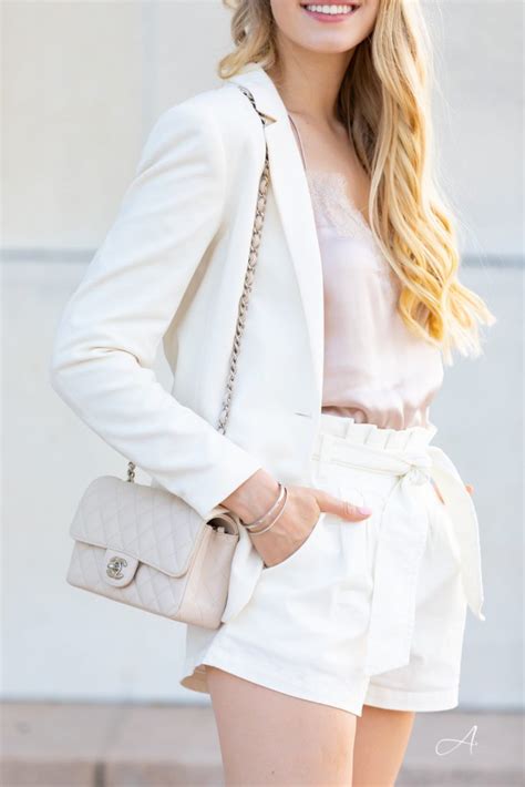 Pairing A White Blazer With Shorts Alyssa Smirnov