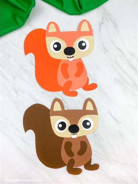 Easy Squirrel Craft For Kids Free Template Animal Crafts For Kids