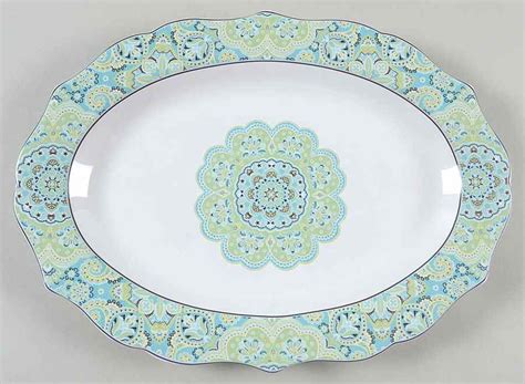 Lyria Teal 14 Oval Serving Platter By 222 Fifth Pts Serving