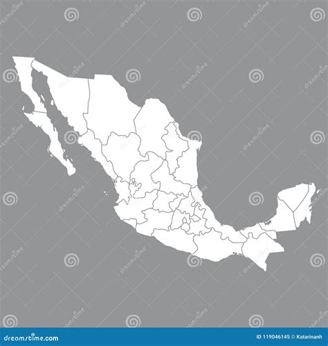 Blank Map Mexico Map Of Mexico With The Provinces High Quality Map Of