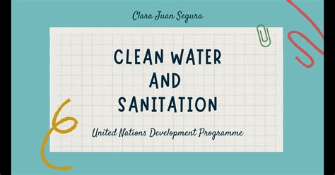 Pechakucha Presentation Clean Water And Sanitation Undp