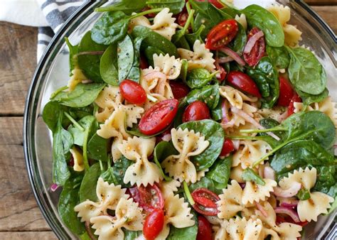 Spinach Pasta Salad Barefeetinthekitchen