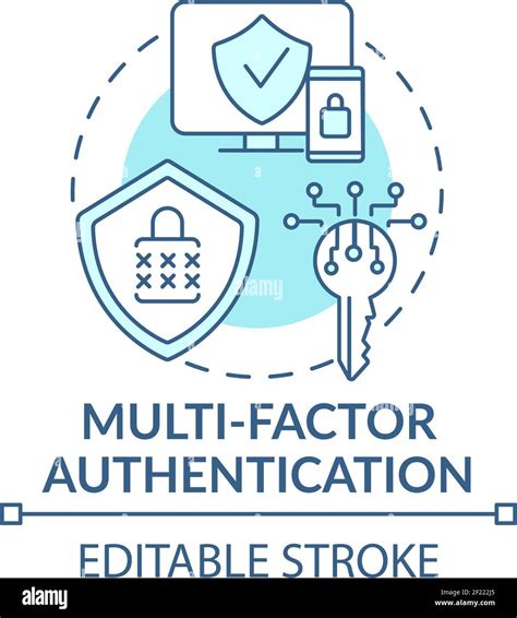 Multi Factor Authentication Concept Icon Stock Vector Image Art Alamy