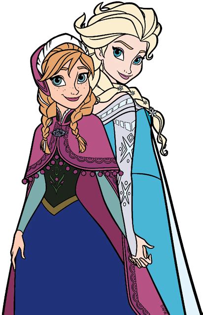 Anna And Elsa Clip Art From Frozen Disney Clip Art Galore