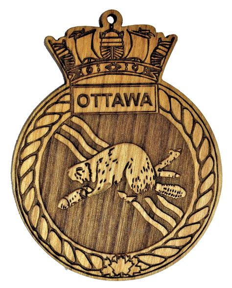 HMCS Ottawa Set 0f 3 • Heritage Wooden Gifts • BC Engraving & Wholesale