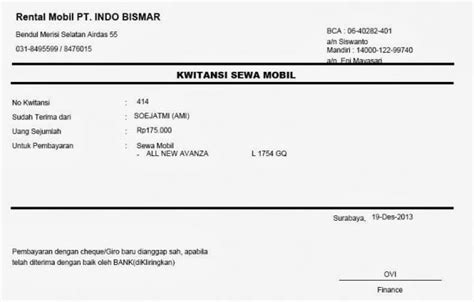 Gambar Kwitansi Travel Koleksi Gambar