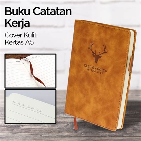 Jual Buku Catatan Agenda Planner Notebook Cover Kulit Sintetis A