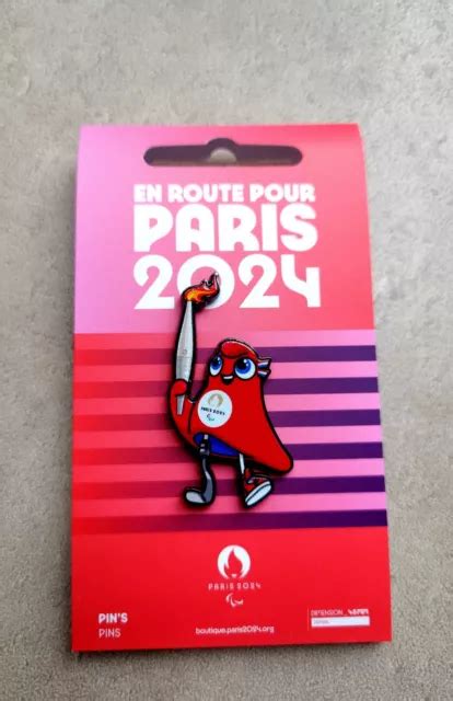 Pins Jo Paris 2024 Para Jeux Olympiques Mascotte Relai De La Flamme