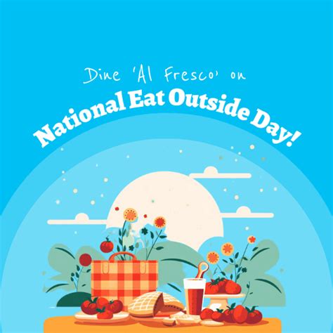 Free National Eat Outside Day Communication Templates