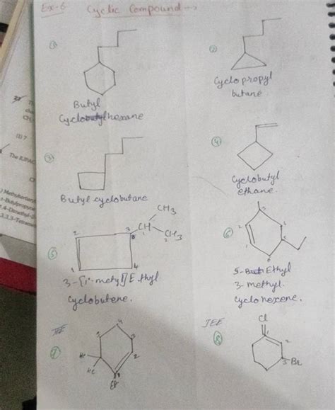 Ex-6 Gyclic compound →cyclopropylButylbutaneCyclobutythesane(4)cycl..