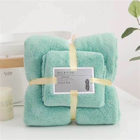 High Density Coral Towel And Bath Towel Two In One Set Soft And Absorben