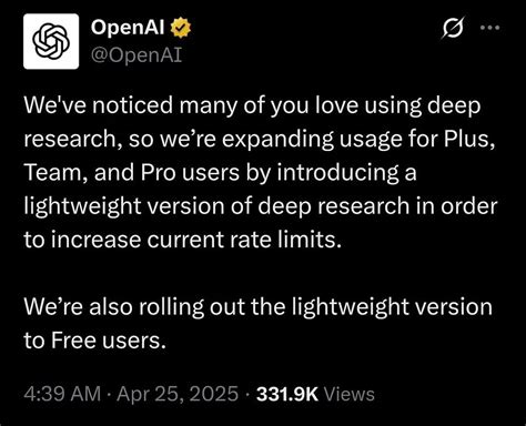 OpenAI 推出 Deep Research 轻量版，免费用 …