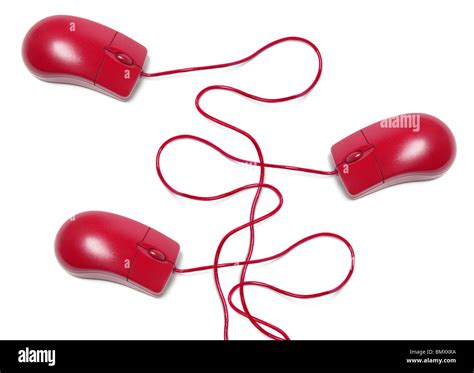 Red Computer Mouse Stock Photo - Alamy