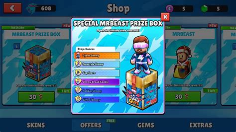 New Christmas Mrbeast Prize Box Stumble Guys Youtube