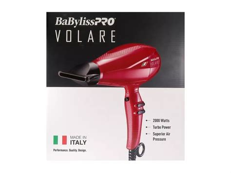 BaBylissPRO Nano Titanium Hair Dryer - 2000W Volare V1, Red