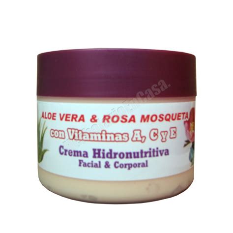 Crema Facial Y Corporal Aloe Y Rosa Mosqueta Con Vitaminas A C Y E Ml