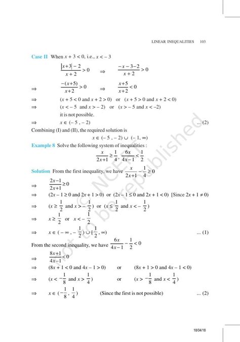 Ncert Exemplar Book For Class 11 Maths Chapter 6 Linear Inequalities