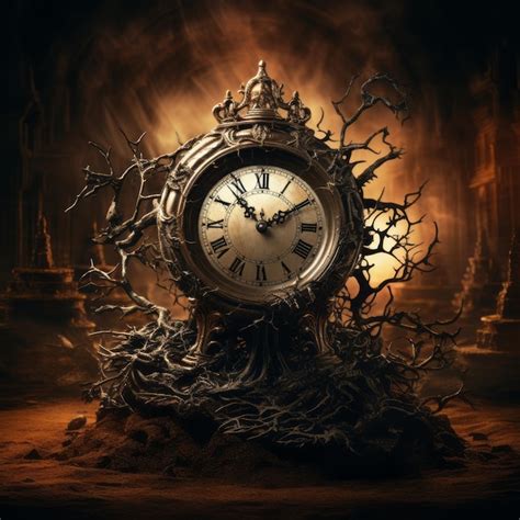 Premium Photo | Haunted Time The Spooky Clock in a Eerie Setting