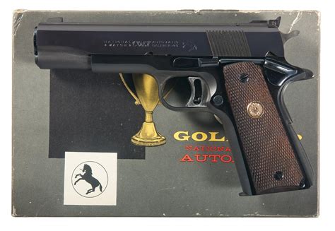 Colt Gold Cup National Match Semi Automatic Pistol With Box