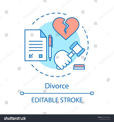 Divorce Concept Icon Separation Agreement Idea Stock Vector Royalty