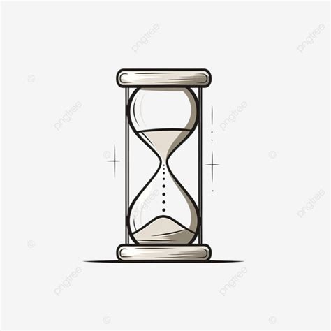 Sand Clock Illustration In Minimal Style Time Sand Clock PNG