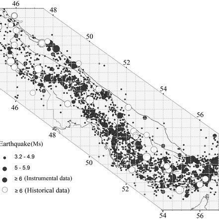 Seismicity map of the study area | Download Scientific Diagram