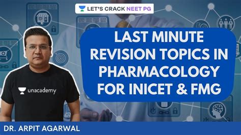 Last Minute Revision Topics In Pharmacology For INICET FMG NEET PG