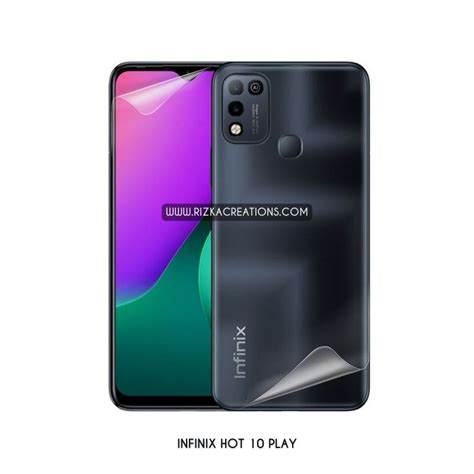 Infinix Hot 10 Play Hydrogel Protector Screen Back Protection RizkaCreations