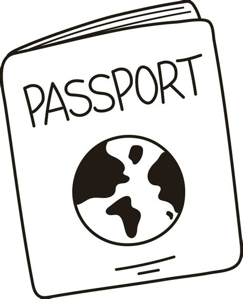 Passport Clip Art Black And White