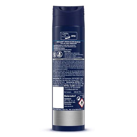 Nivea Men Fresh Active Deodorant Spray 150 Ml Price Uses Side