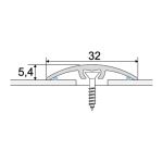 Listwa łączeniowa A66 dąb jasny 93 cm szybki montaż aluminiowa EFFECTOR