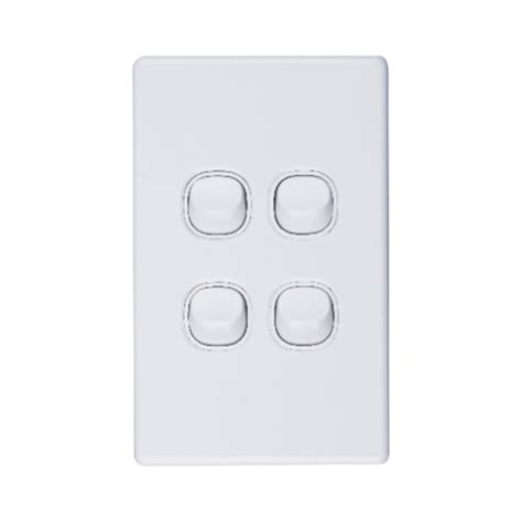 Slimline 3 Gang Vertical Switch 250V 10A 2 Way Switch NZ