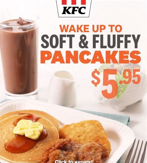 KFC Promotion: $5.95 Pancakes Platter Breakfast meal with Iced Milo