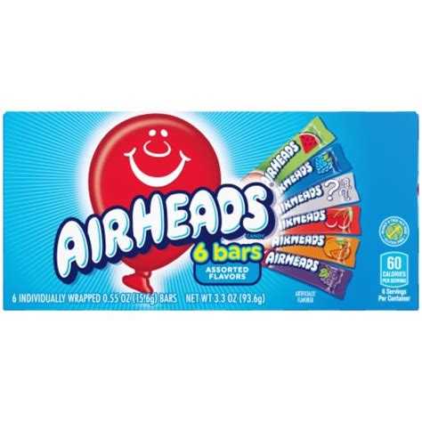 Airheads Theater Pack Assorted Fruit Flavored Bars, 6 ct - Fred Meyer